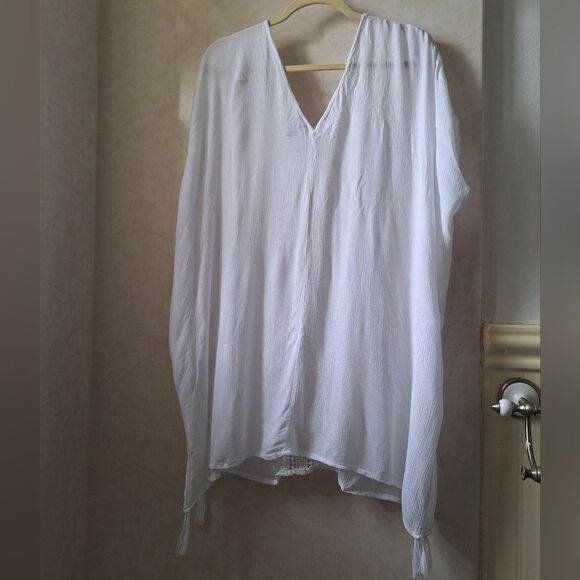 Swim cover L white, gauzy - Picture 4 of 9